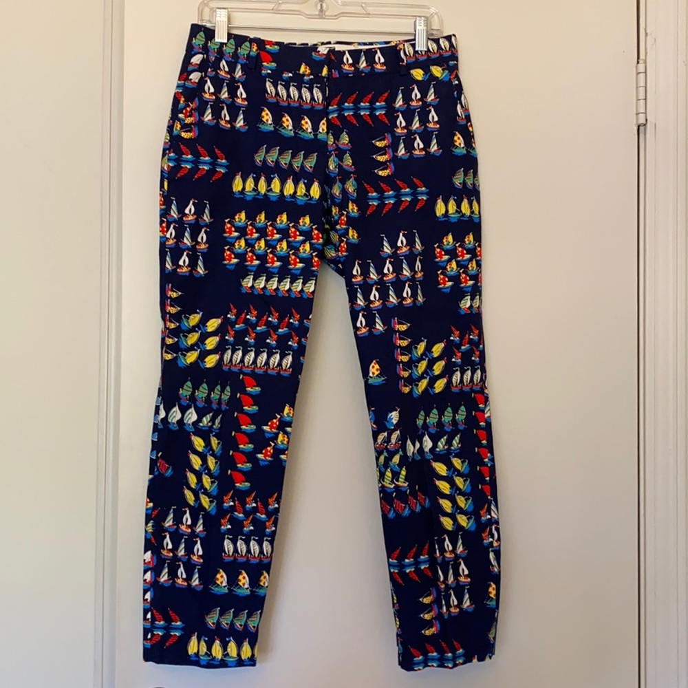 J. Crew Collection Ratti Sailboat Print Pants
